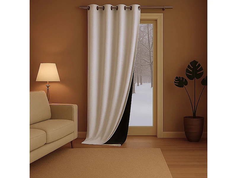 Cortina antifrío doble forrada de polar