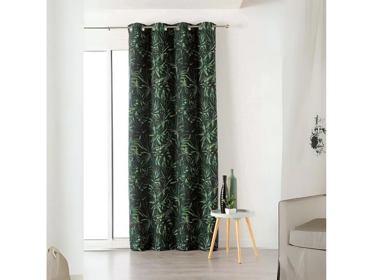 Cortina impresión "follaje intenso" 135 x 240 cm
