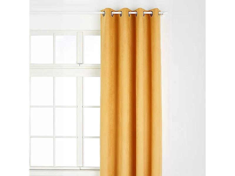 Cortina lisa aspecto "gamuza"