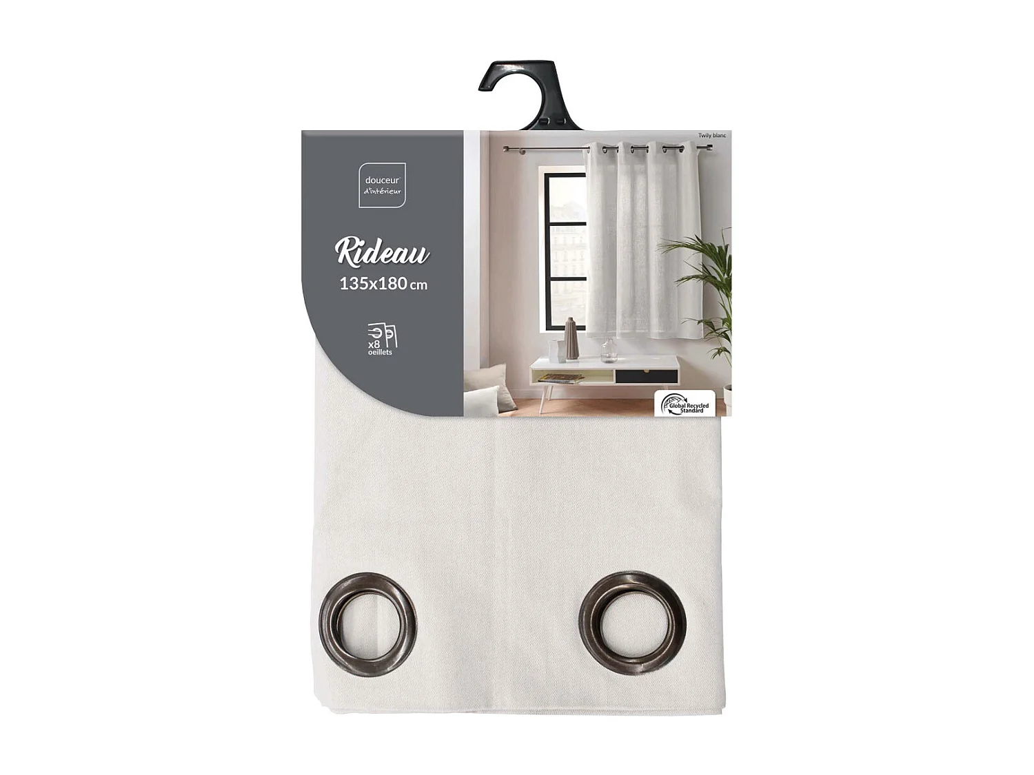 Dekoschal aus recycelter Polyester/Baumwolle 135 x 180 cm