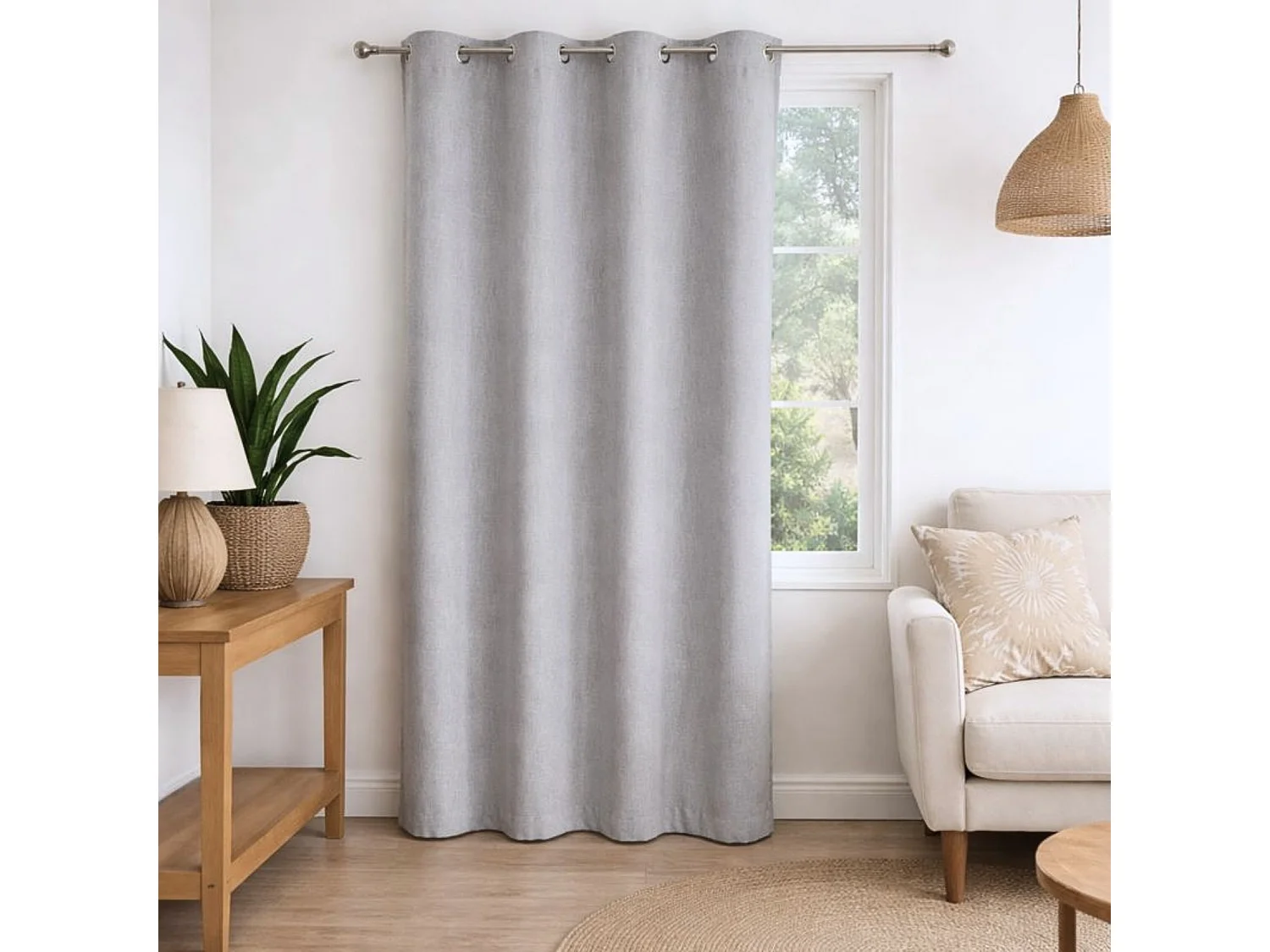 100% verdunkelnder Vorhang mit meliertem Effekt 140 x 260 cm