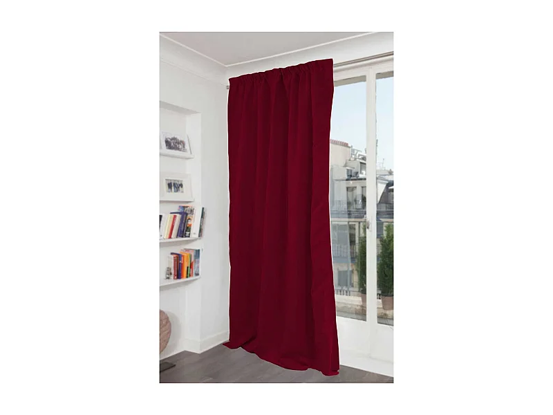 Rideau Phonique Occultant et Thermique "MOONDREAM" galon fronceur