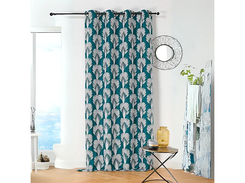 Cortina impresa en hilos reciclados