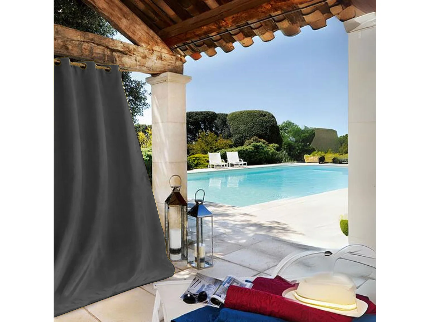 Cortina de exterior tejido outdoor 135 x 240 cm