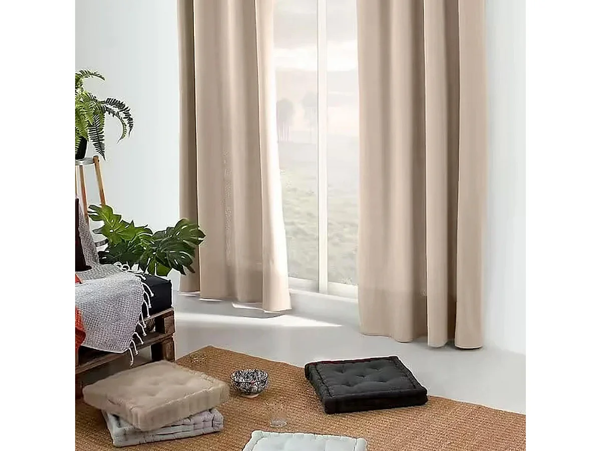 Dekorationsvorhang aus recycelter Baumwolle 135 x 240 cm