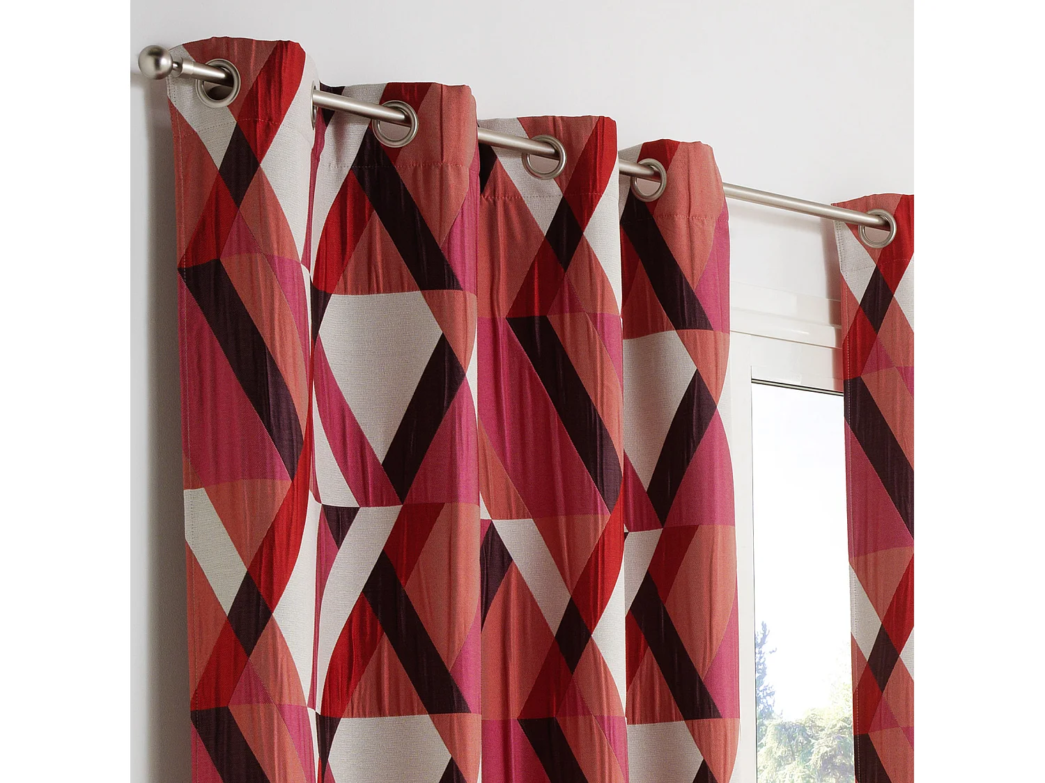 Cortina de decoración geométrica 140 x 260 cm