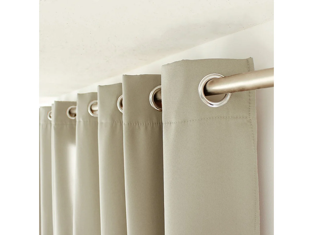 Rideau Thermique Occultant "Glacier" 135x180cm Naturel