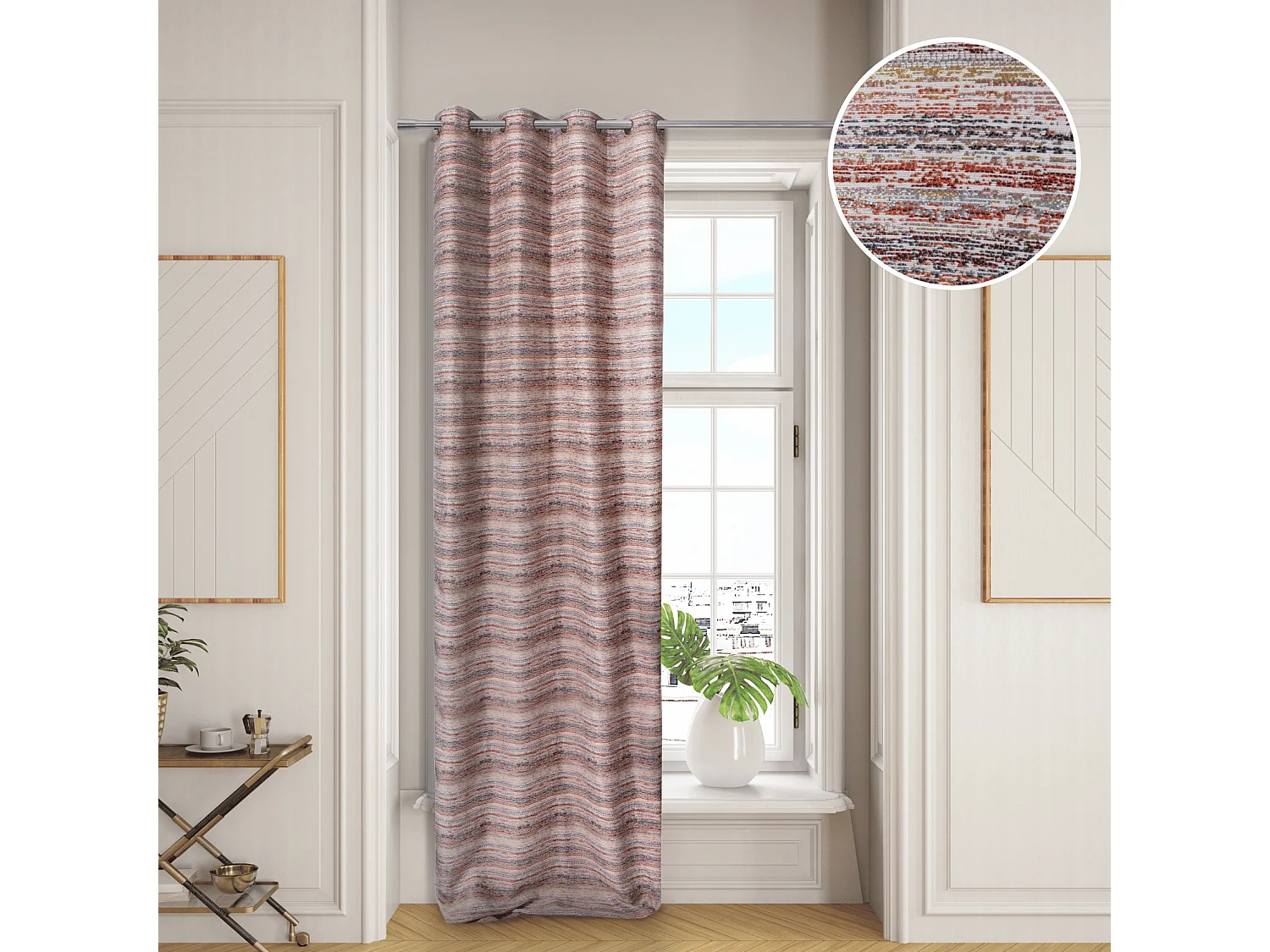 Cortina a Rayas de Colores 140 x 250 cm