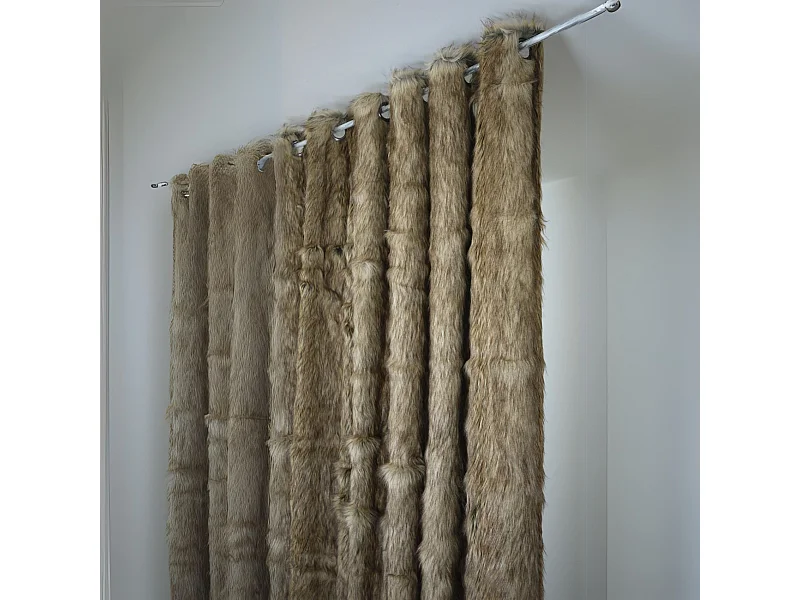 Cortina espesa efecto "piel falsa" 230 x 250 cm