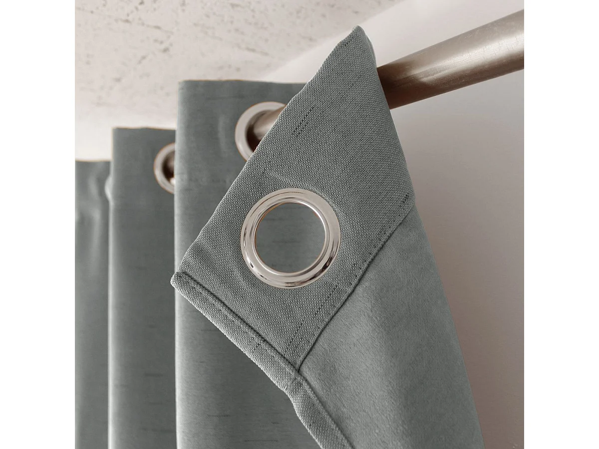 Rideau Occultant Isolant "Floppy" 140x240cm Gris