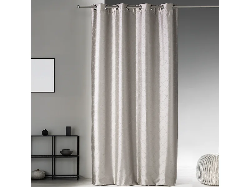 Cortina en shantung estampado escama 140 x 260 cm