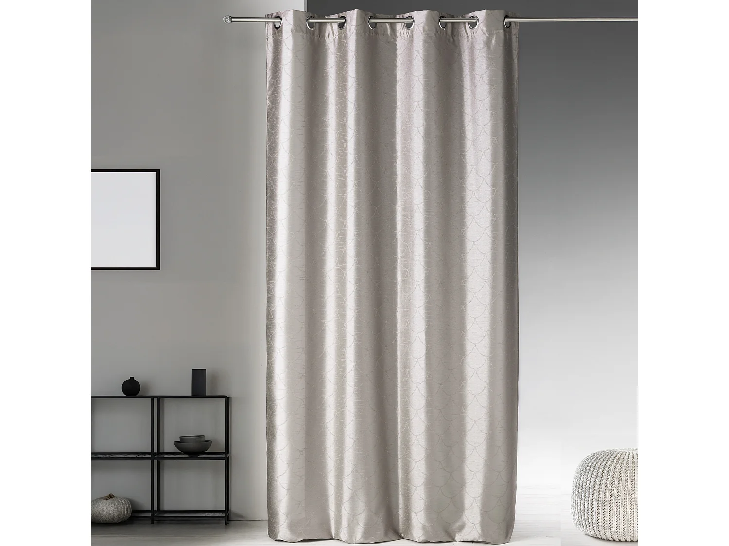 Cortina en shantung estampado escama 140 x 260 cm