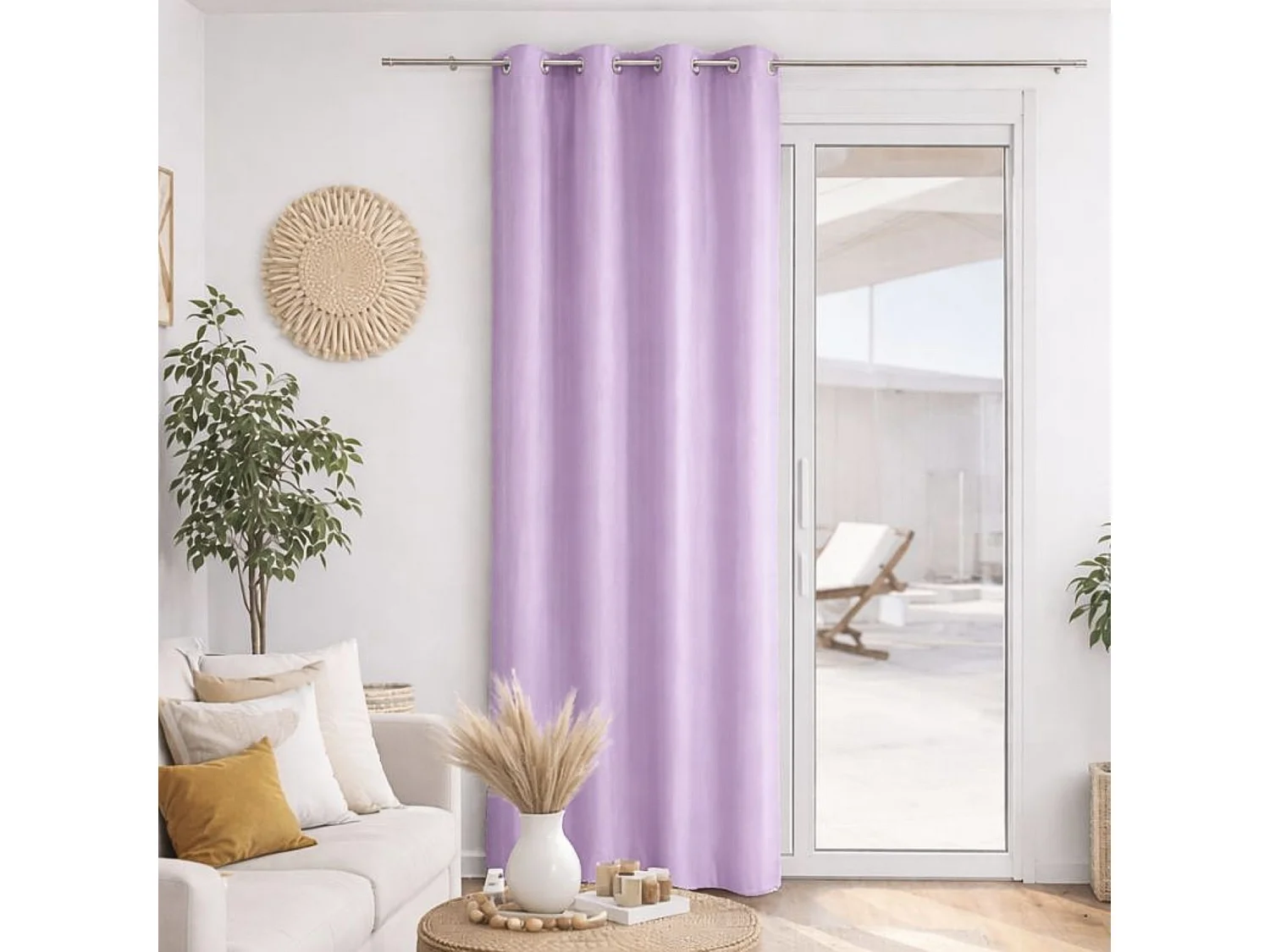 Rideau voilage Microfibre Uni