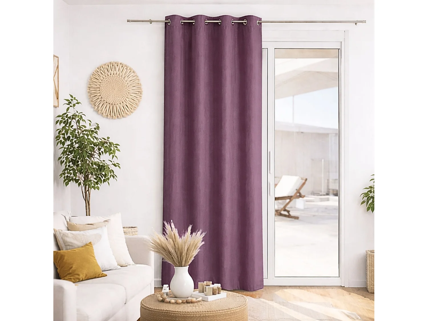 Rideau voilage Microfibre Uni