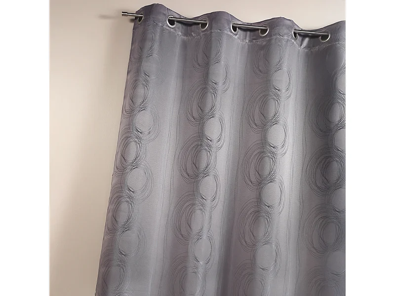 Rideau en jacquard avec imprimés "cercle"