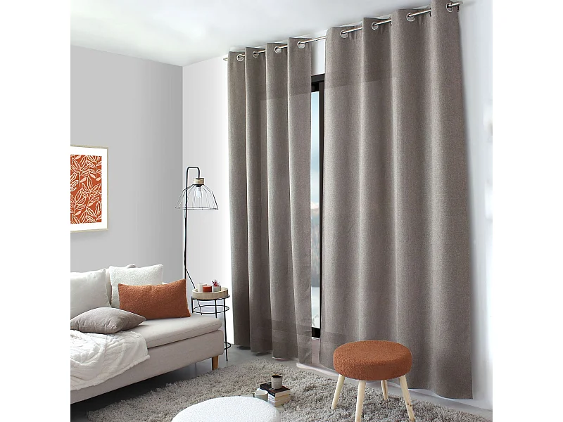 Ösenvorhang aus Chenille-Samt 140 x 240 cm