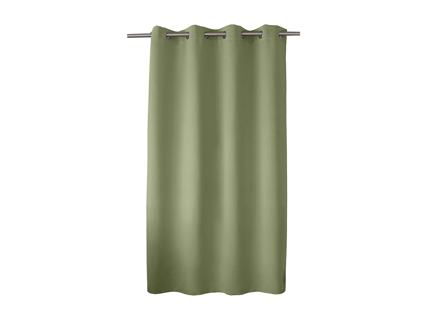 Cortina opaca lisa con 8 ojales, 100% poliéster, 140 x 240 cm, 210g/m², lavable en lavadora