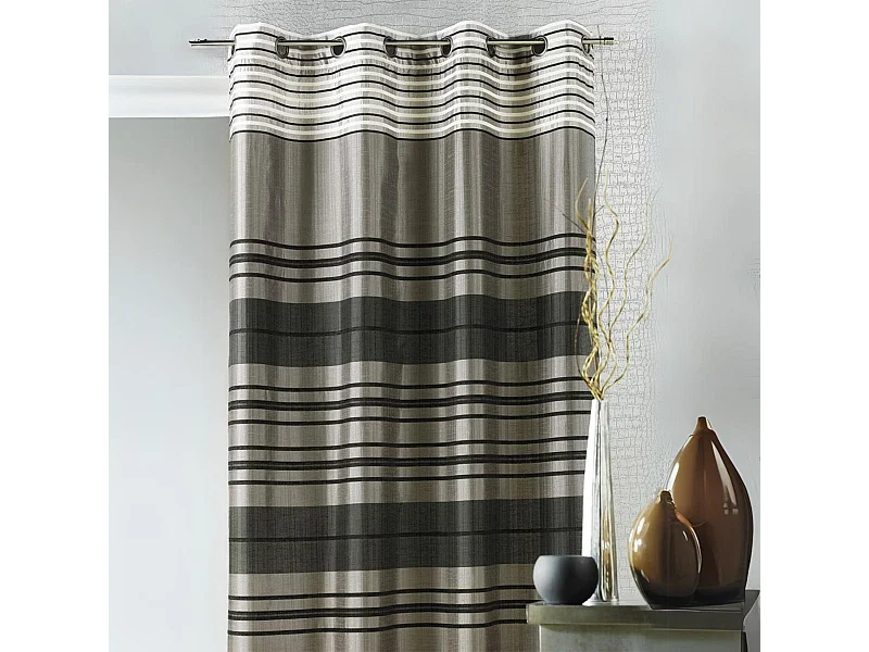 Cortina Shantung rayas chenilla 140 x 260 cm