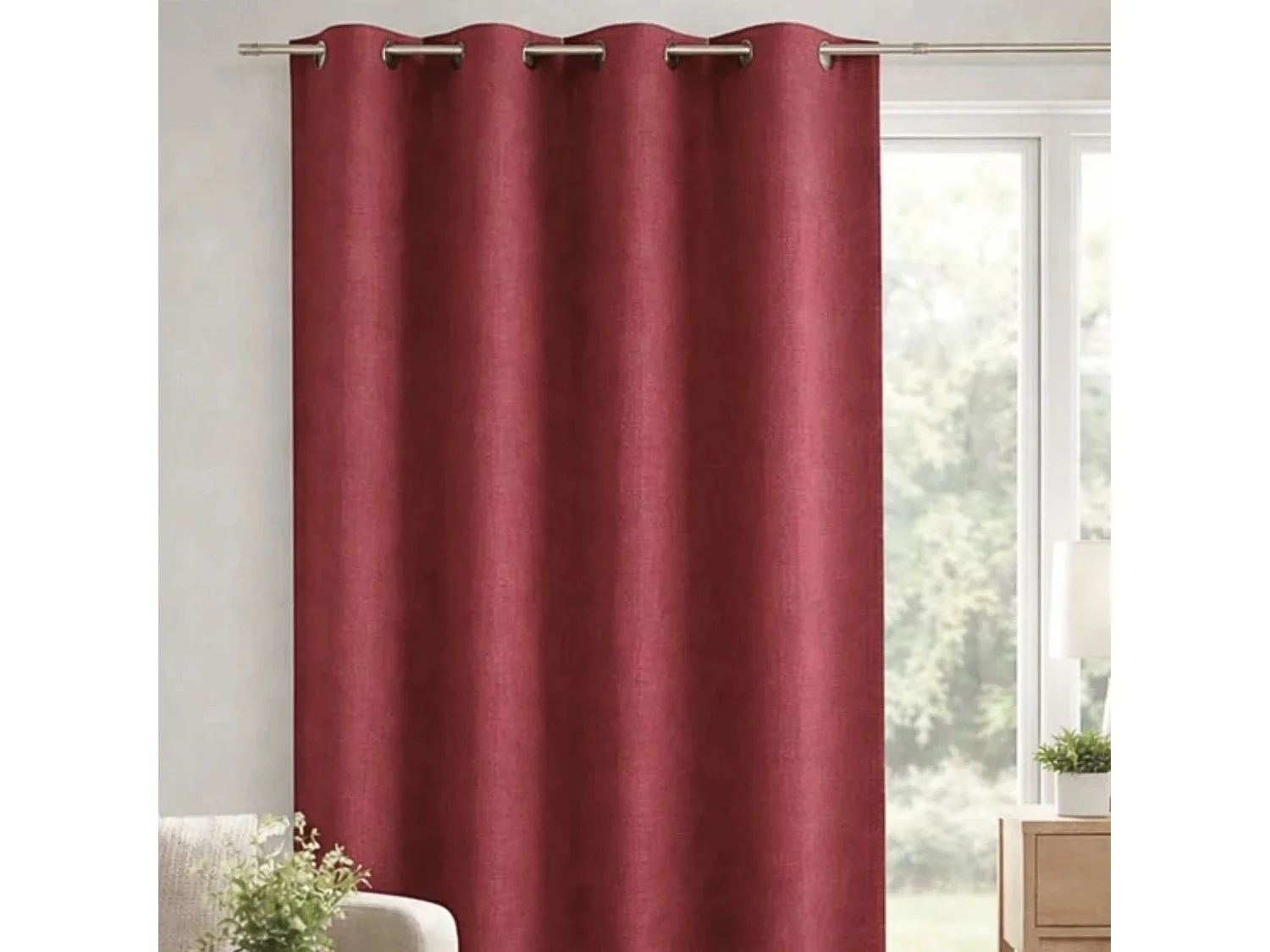 Verdunklungsvorhang Futterung einfarbig 140 x 260 cm