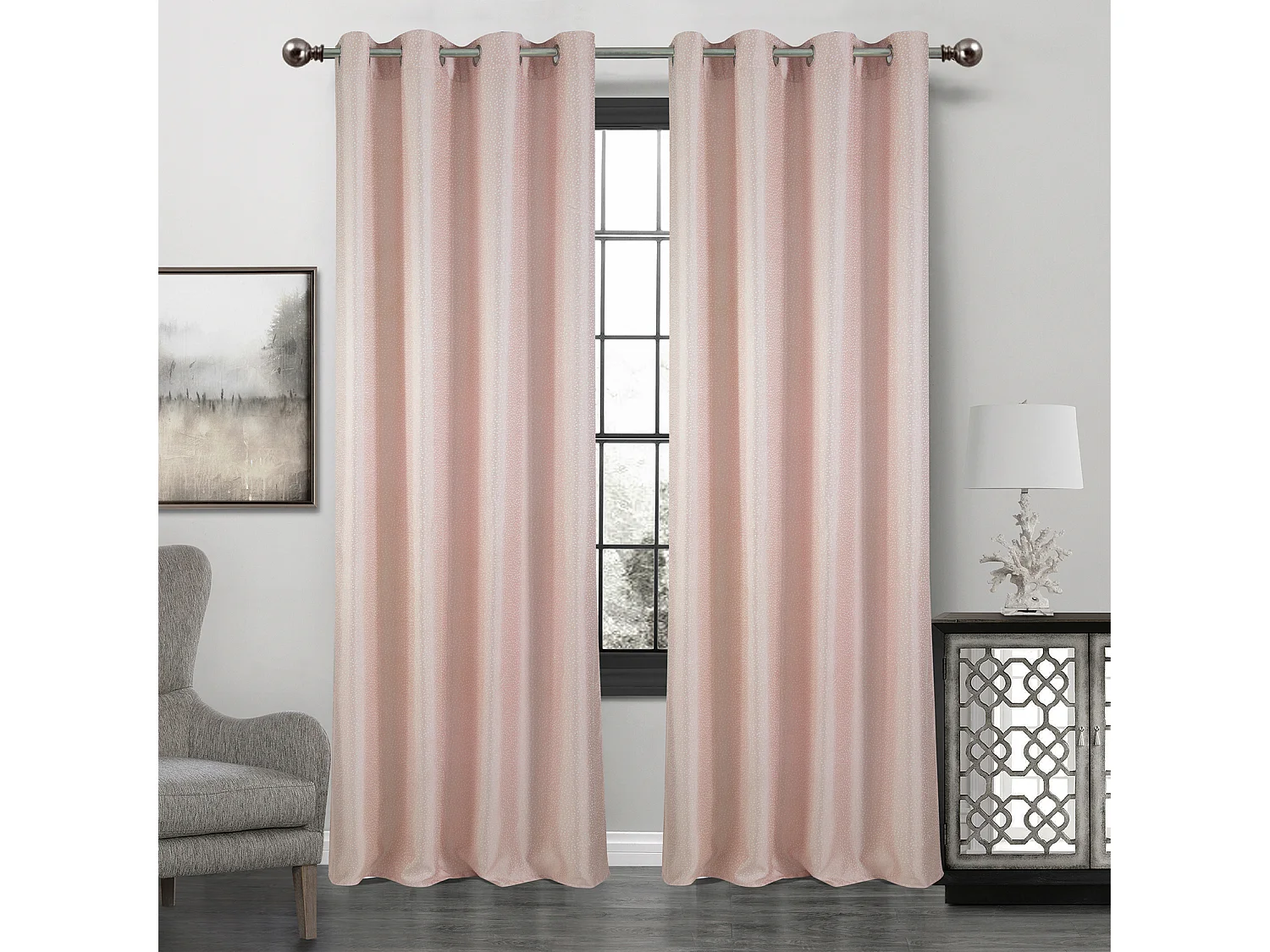 Paire de rideaux obscurcissant à point blanc