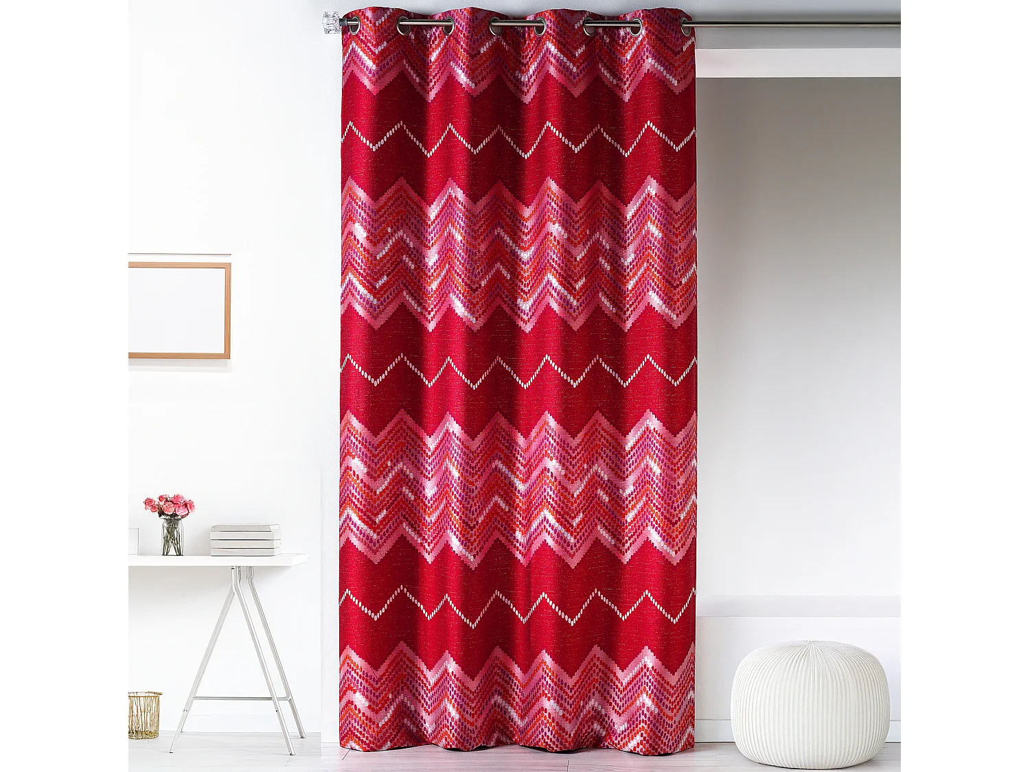 Cortina en jacquard con motivo galón 140 x 260 cm