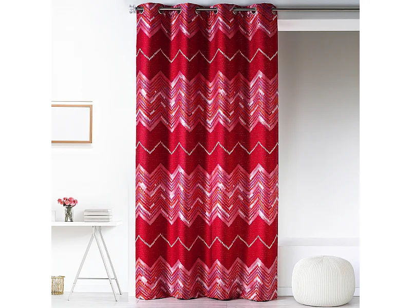 Cortina en jacquard con motivo galón 140 x 260 cm