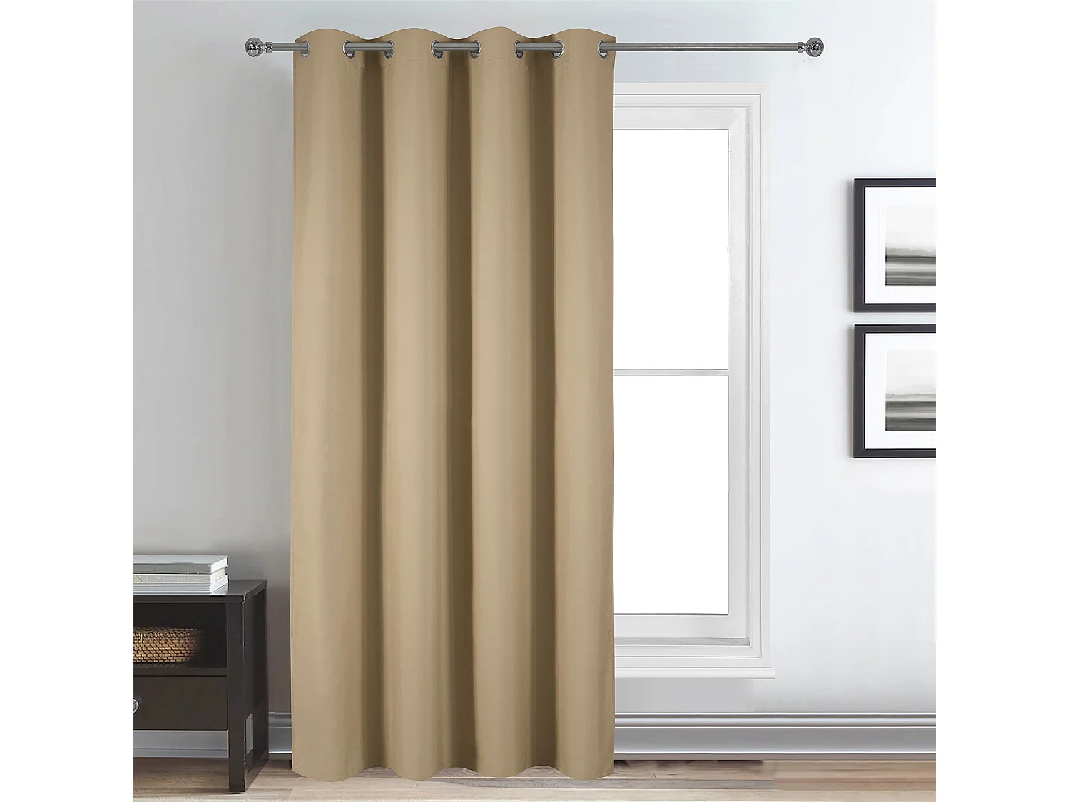 Cortina decorativa lisa opaca y térmica