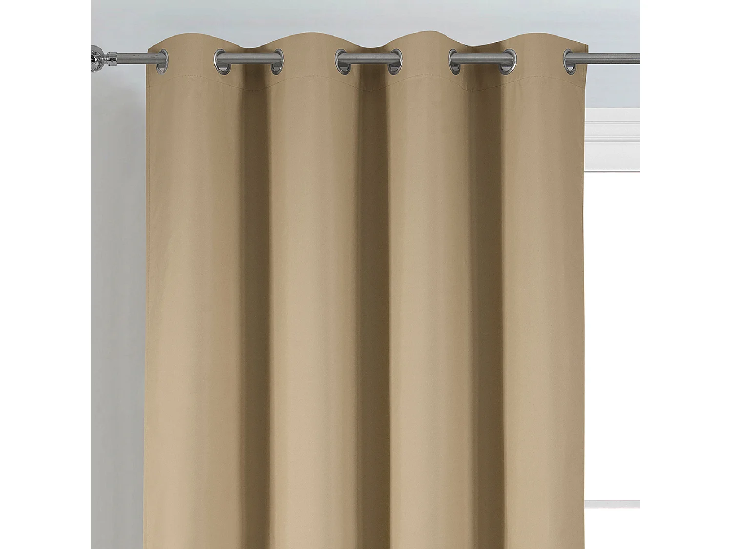 Cortina decorativa lisa opaca y térmica