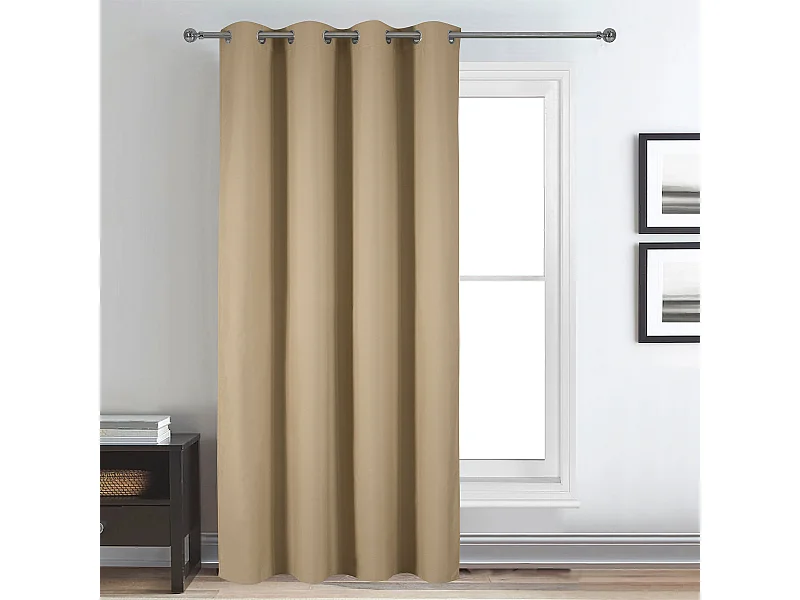 Cortina decorativa lisa opaca y térmica