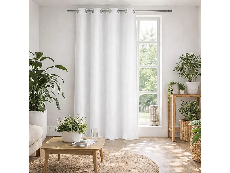 Eleganter, melierter Fertigvorhang 140 x 260 cm