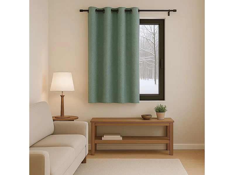 Rideau anti-froid doublé polaire