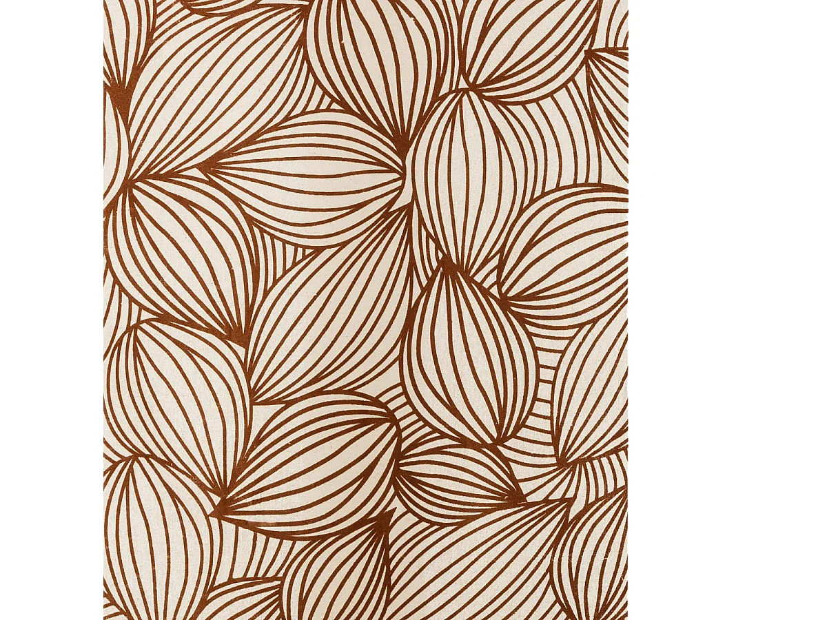 Cortina con ojales, terciopelo flocado con motivo de hojas 140 x 260 cm