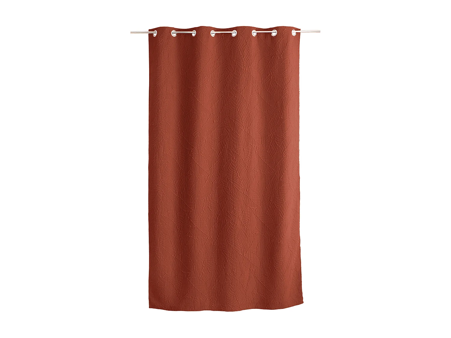 Cortina con ojales de follaje con aspecto gofrado 135 x 240 cm