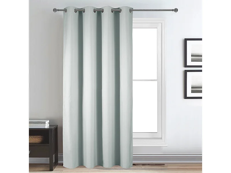 Cortina decorativa lisa opaca y térmica