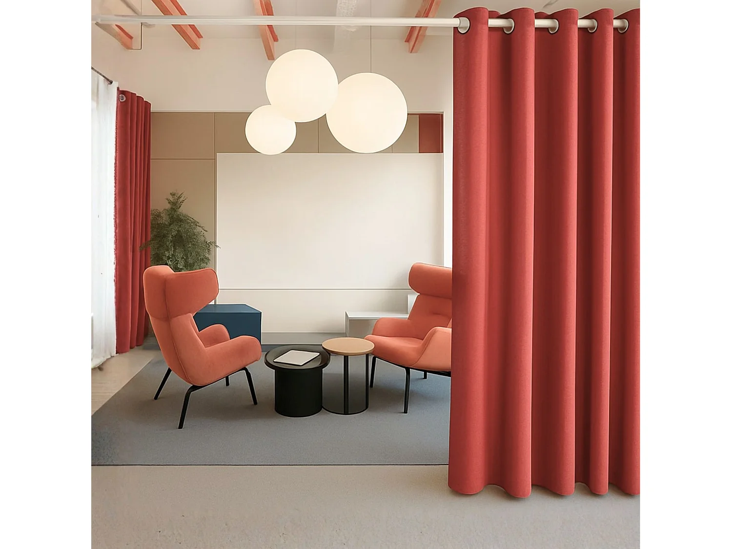 Cortina opaca ignífuga M1 140 x 260 cm