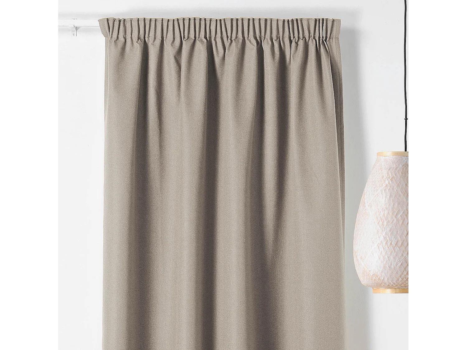 Rideau occultant galon fronceur effet chiné