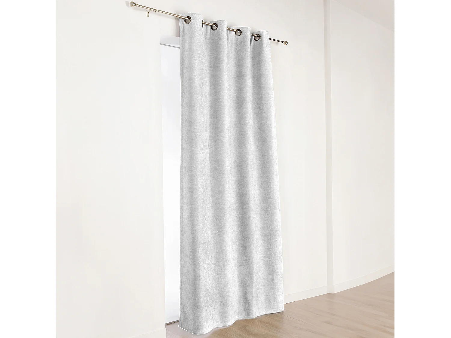 Rideau à Oeillets Isolant et Déperlant Effet Velours