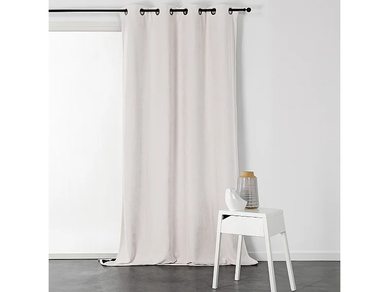 Cortina con Ojetes Aislante y Repelente al Agua Efecto Terciopelo