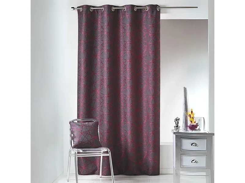 Rideau en Jacquard à Imprimés Design