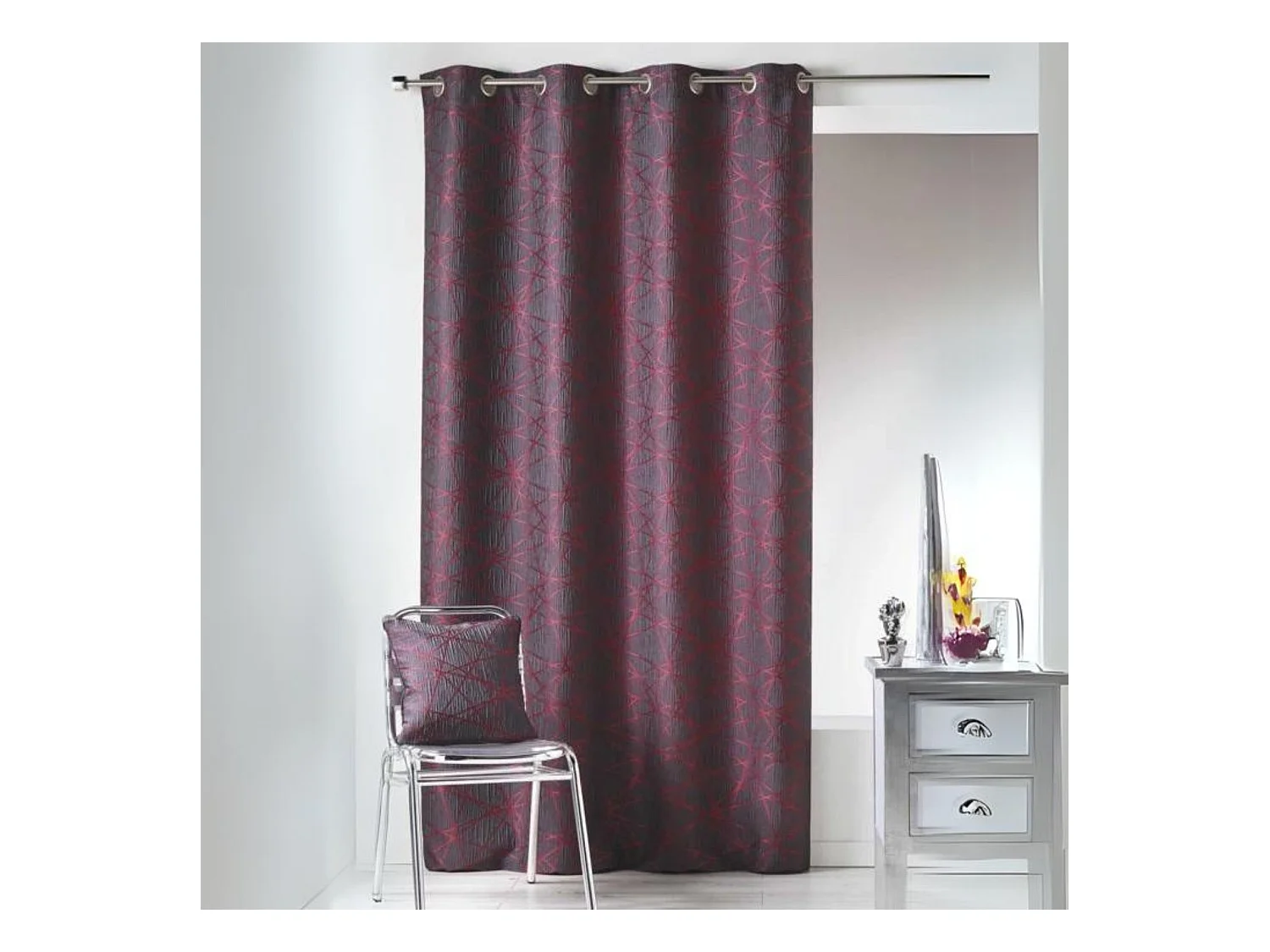 Rideau en Jacquard à Imprimés Design