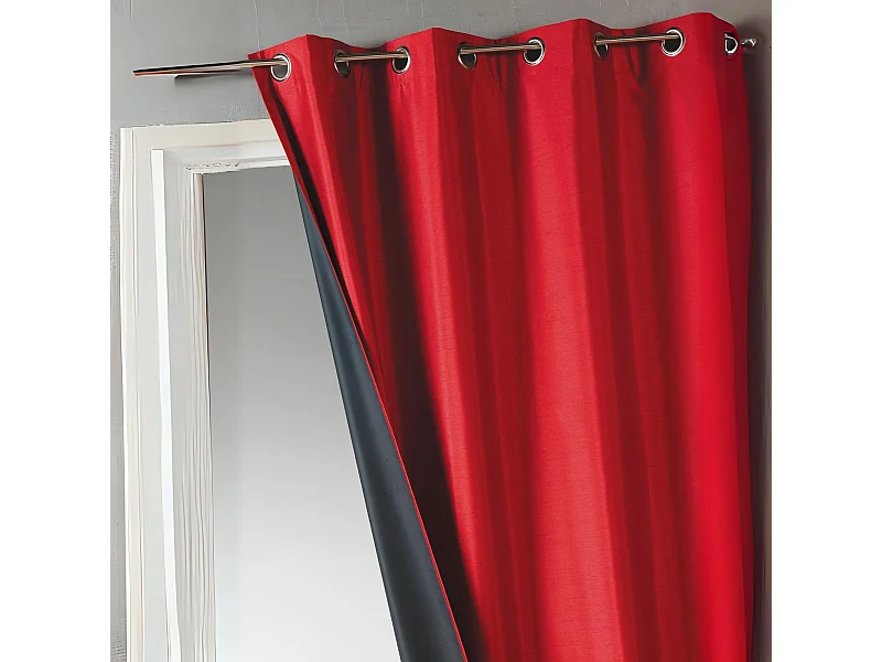 Cortina lisa en shantung ocultante 3 capas 140 x 260 cm