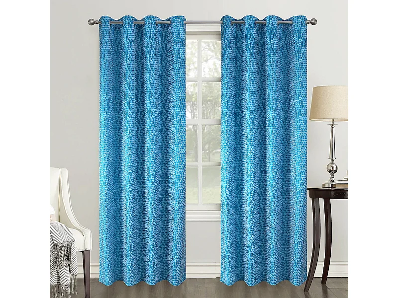 Paire de rideaux obscurcissants au style géométrique