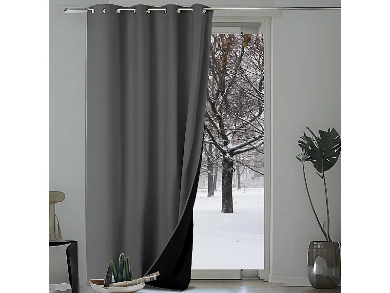 Cortina antifrío doble forrada de polar