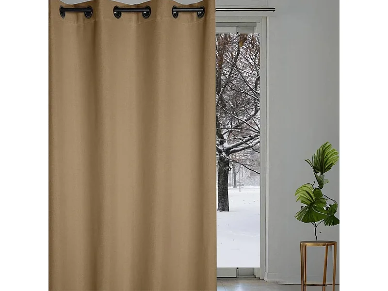 Blickdichter Vorhang mit Tweed-Effekt 140 x 260 cm