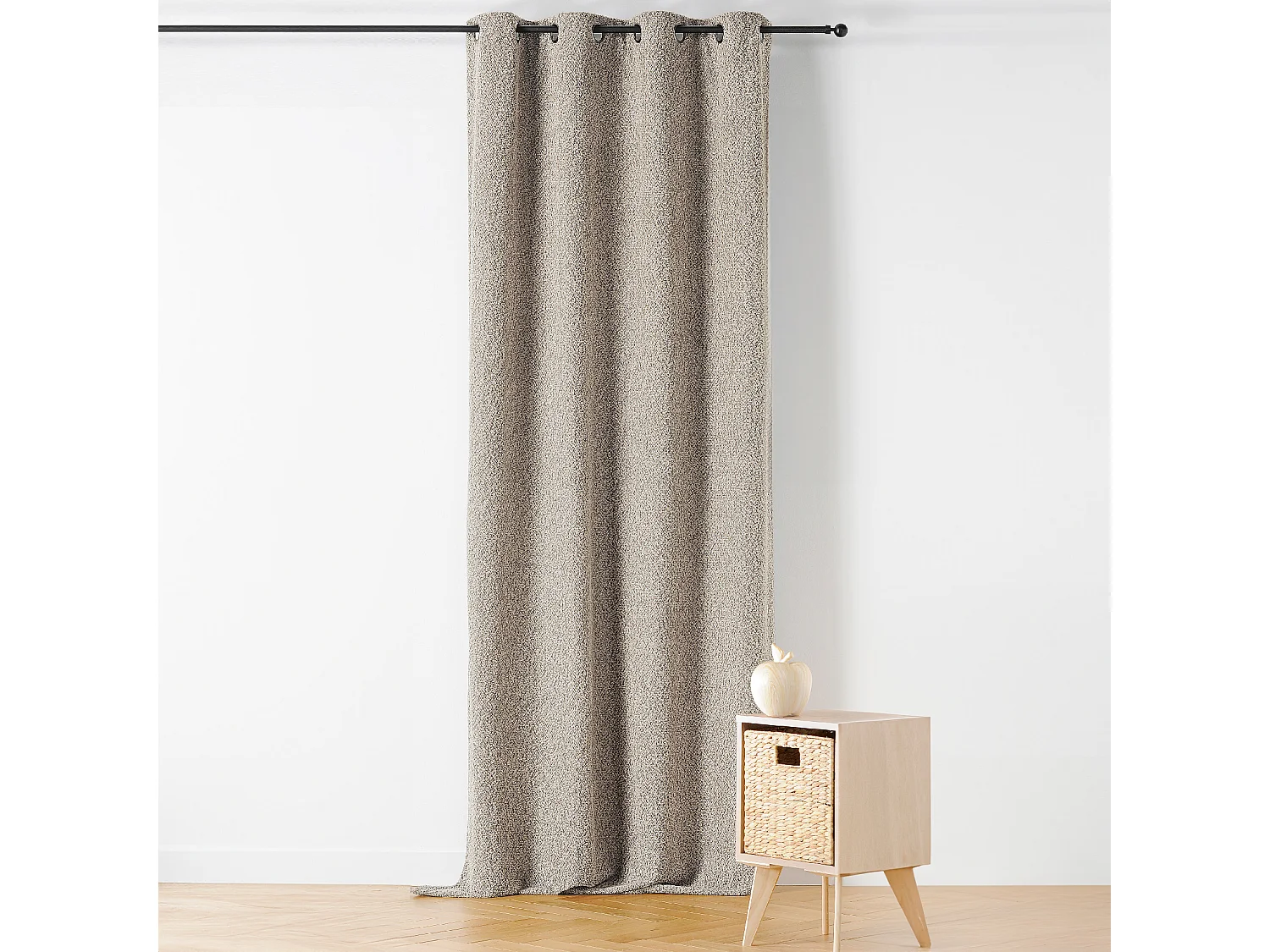 Cortina Térmica con Ojales Efecto Bouclé