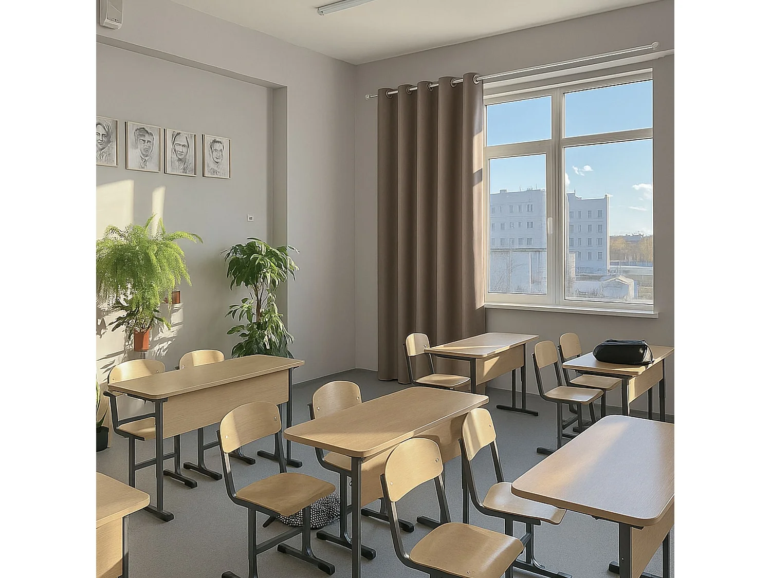 Cortina opaca ignífuga M1 240 x 260 cm