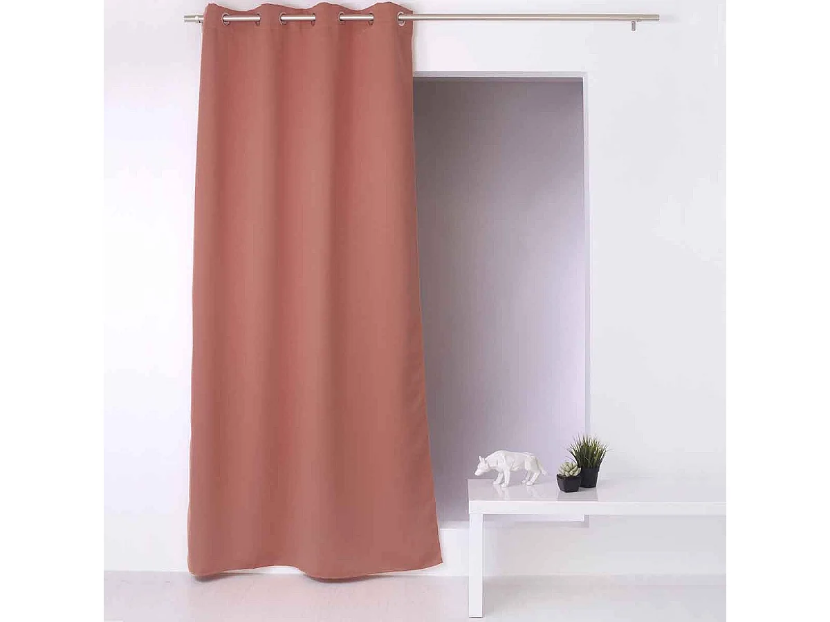 Verdunkelungsvorhang mit schwarzen Fäden und 8 Ösen 140 x 240 cm