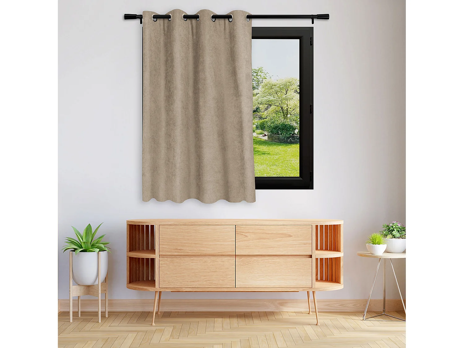 Cortina antifrío doble forrada de polar