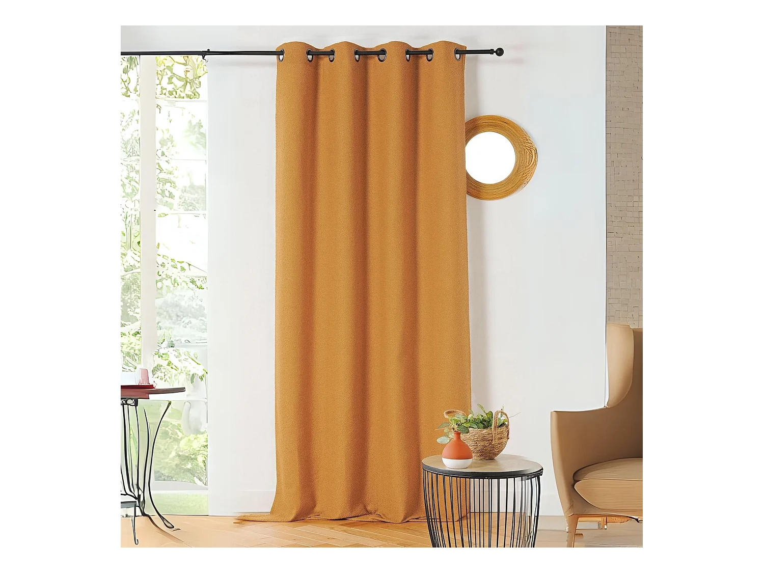 Cortina con aspecto texturizado en bucle