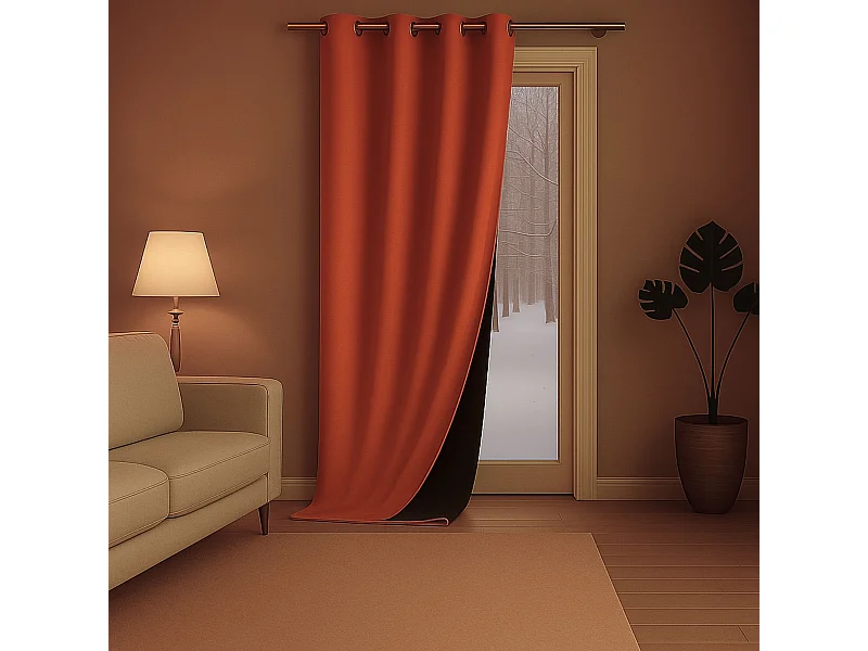 Rideau anti-froid doublé polaire